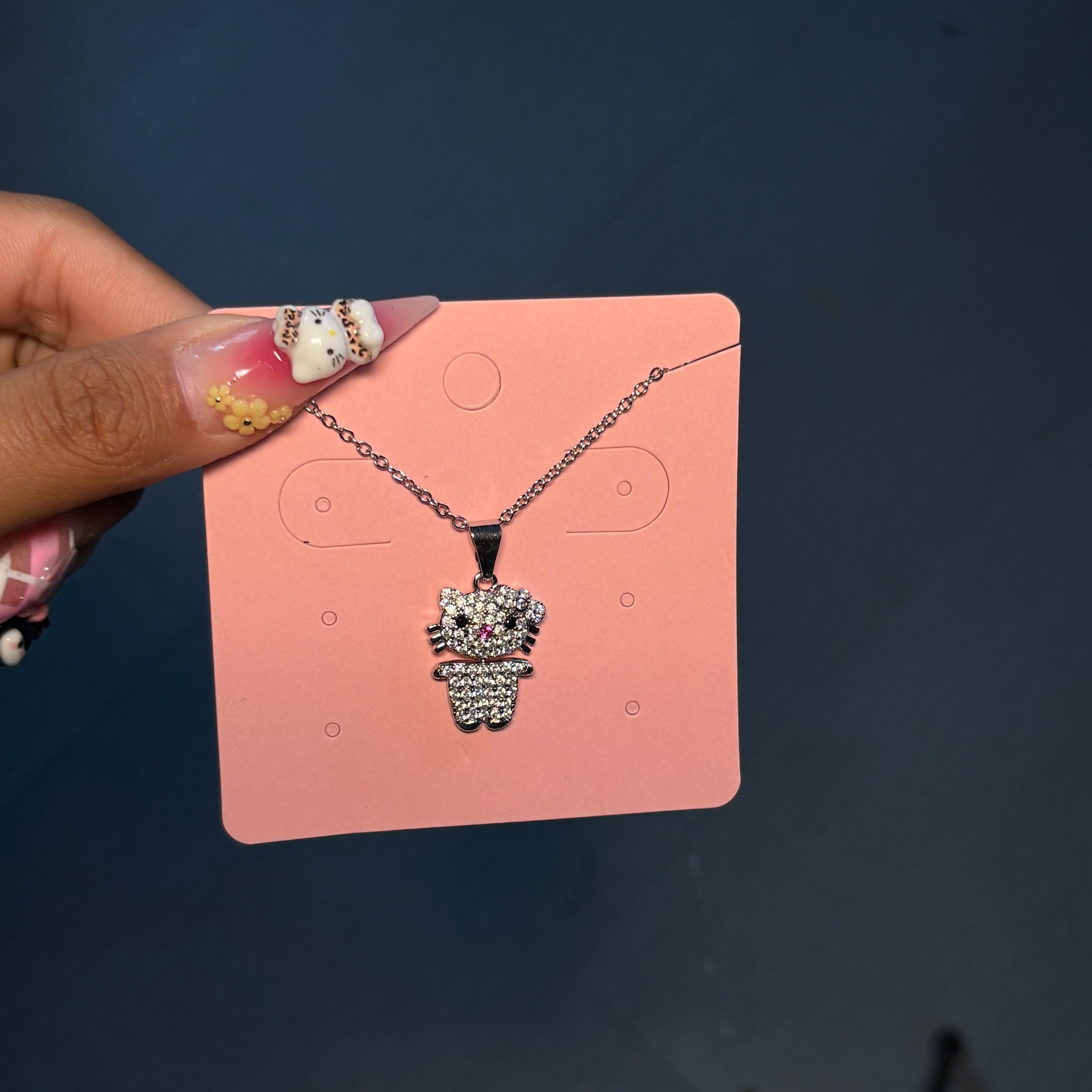 Silver Diamond It Girl Necklace