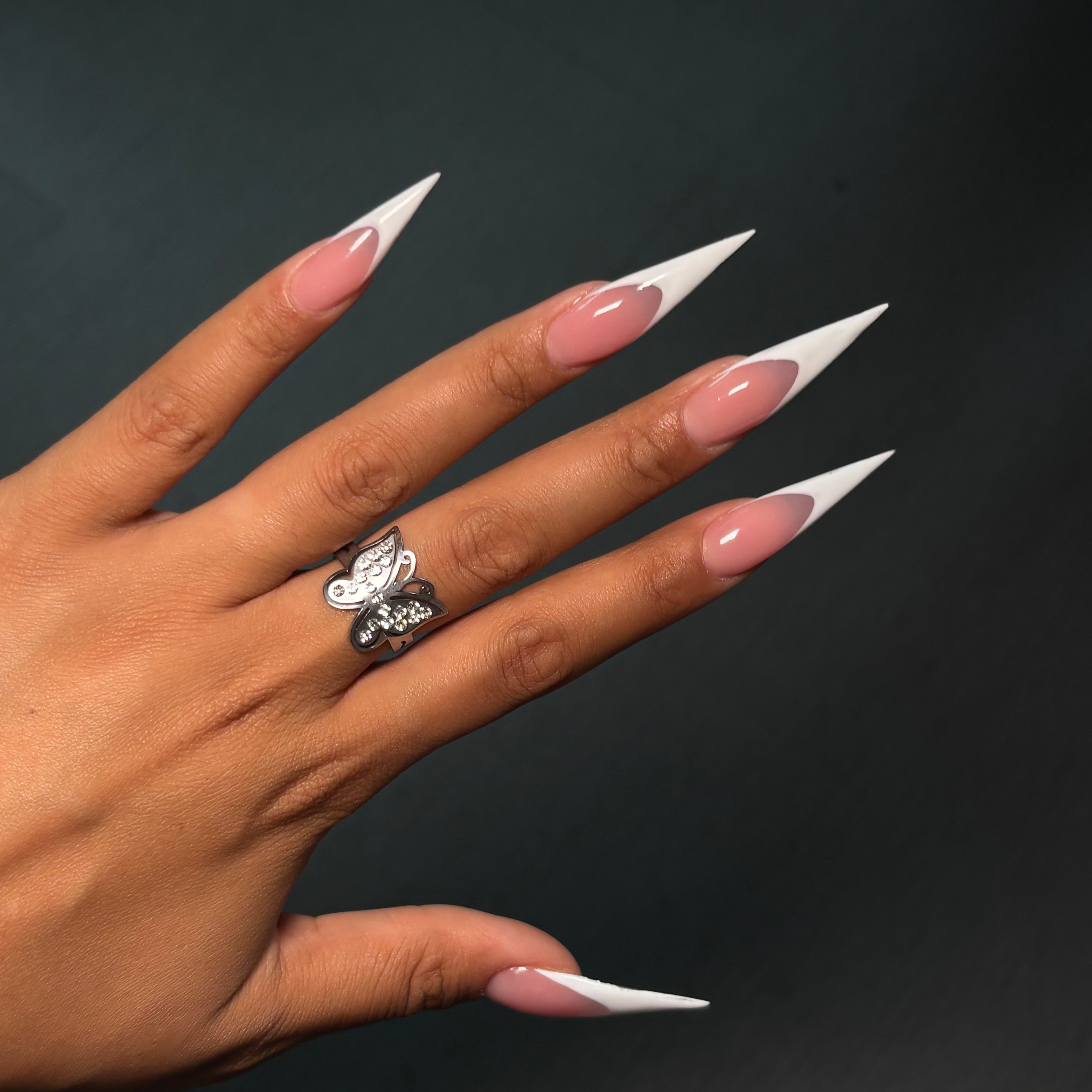 Silver Adjustable Diamond Flutter Ring
