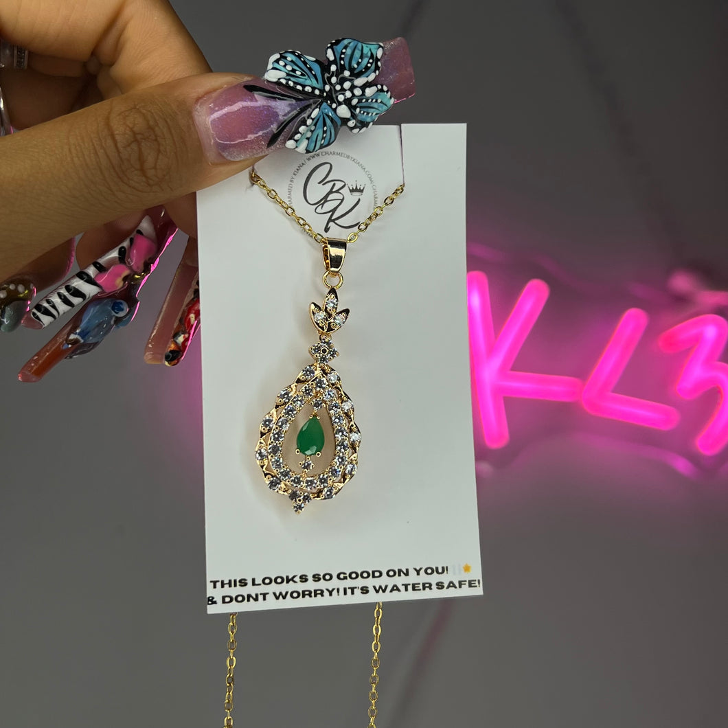 Gold GreenDiamond Necklace