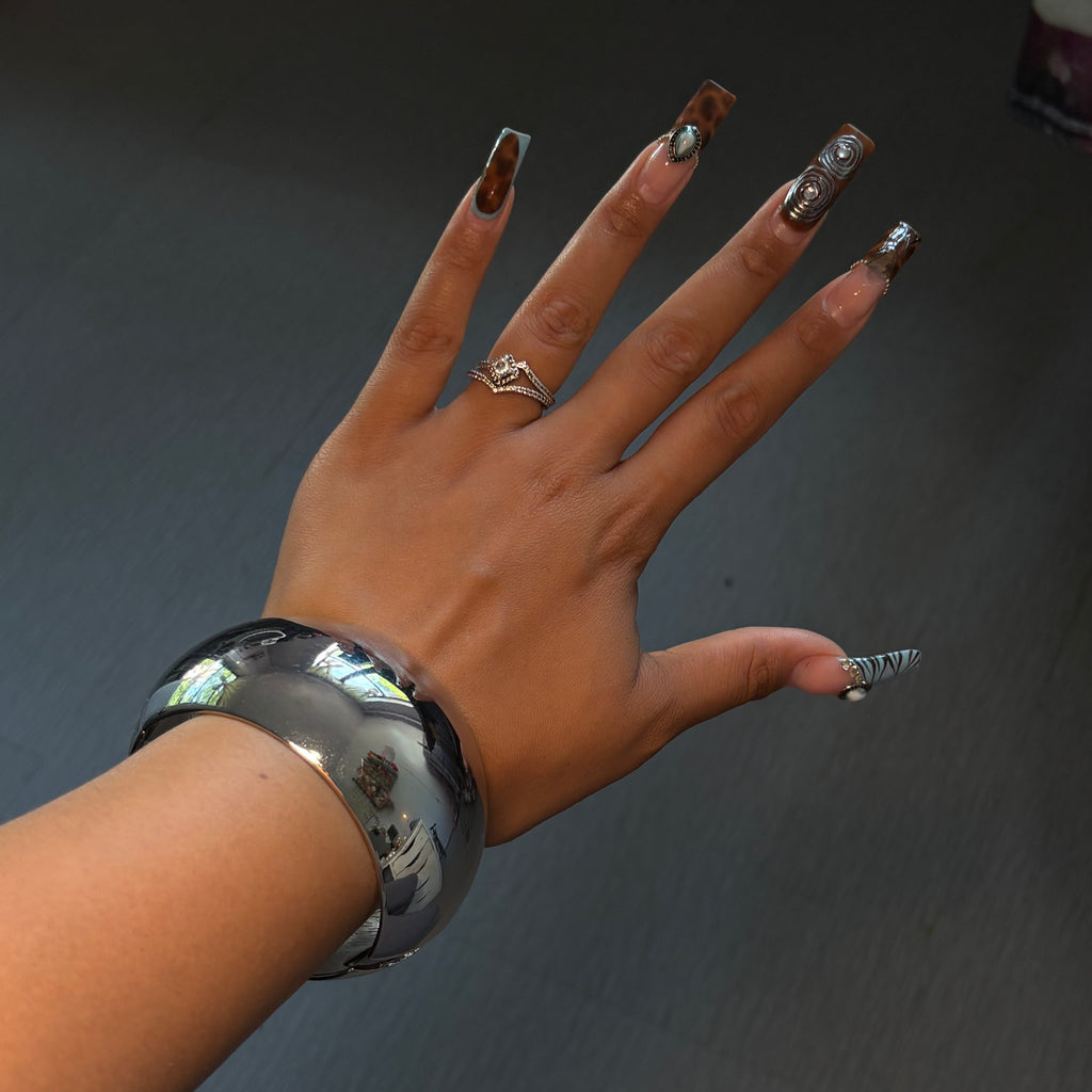 Silver Chunky Bangle