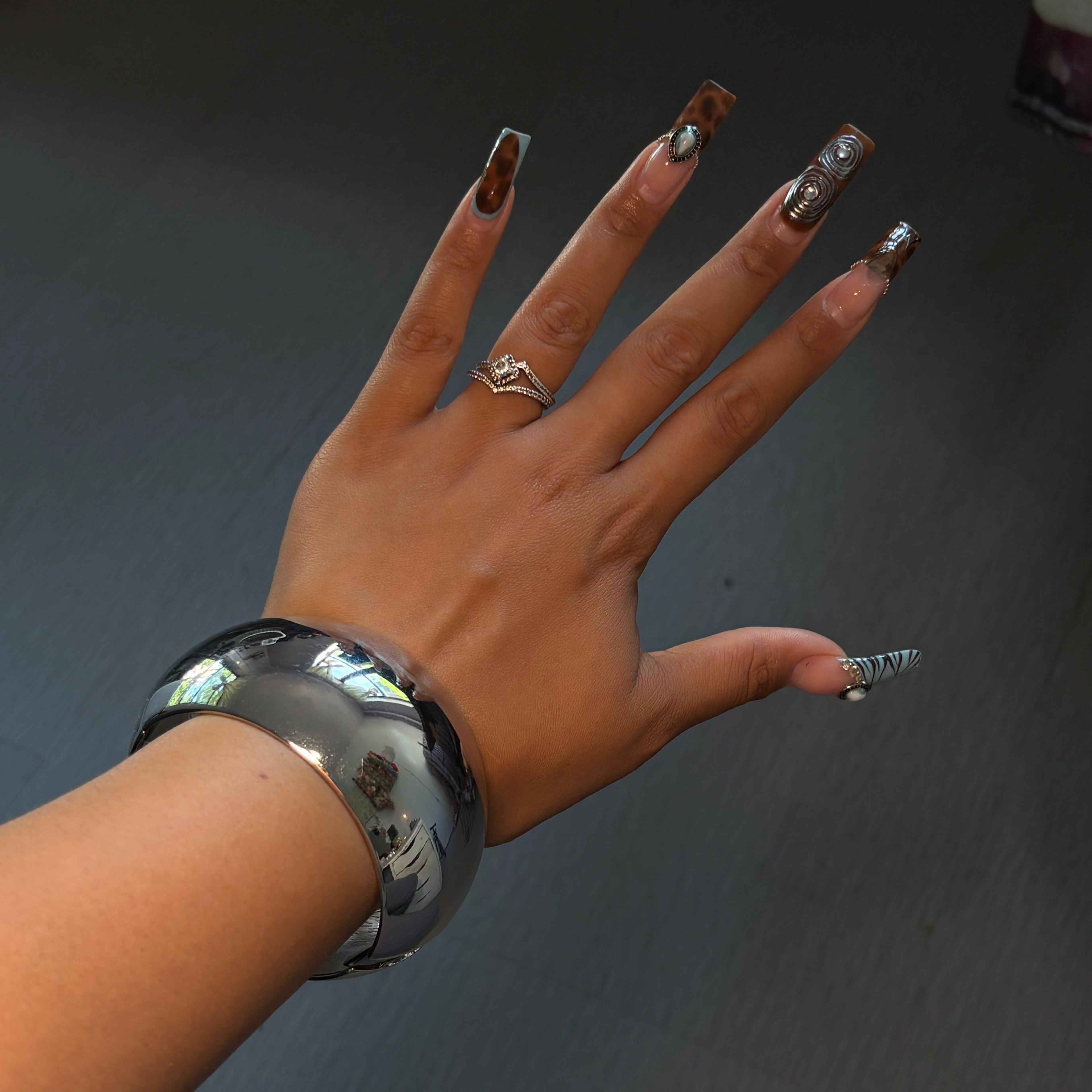 Silver Chunky Bangle