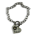 White & Silver Sweetheart Candy Locket Bracelet