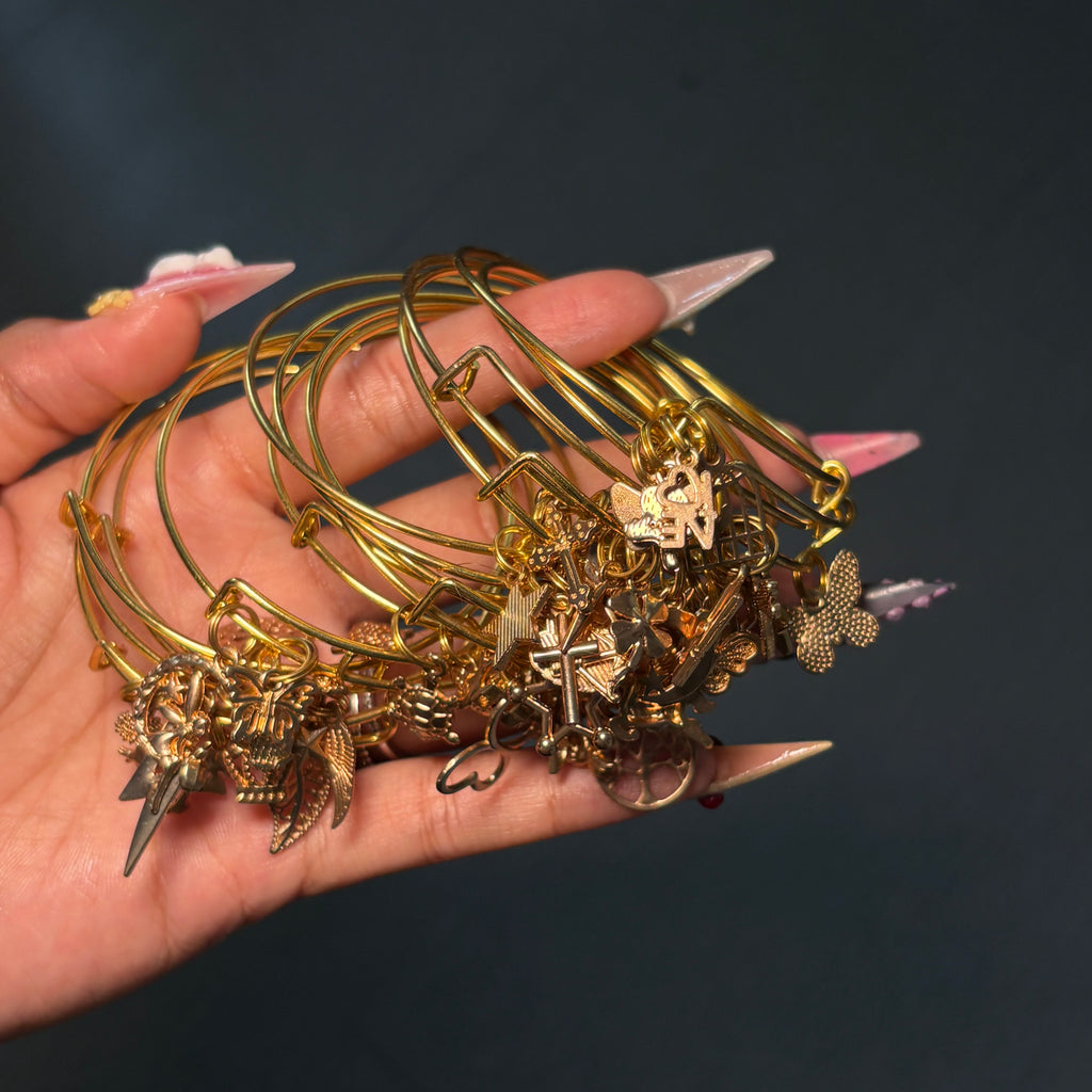 Gold 2 PC Basic Bangles (Randomized Charms!)