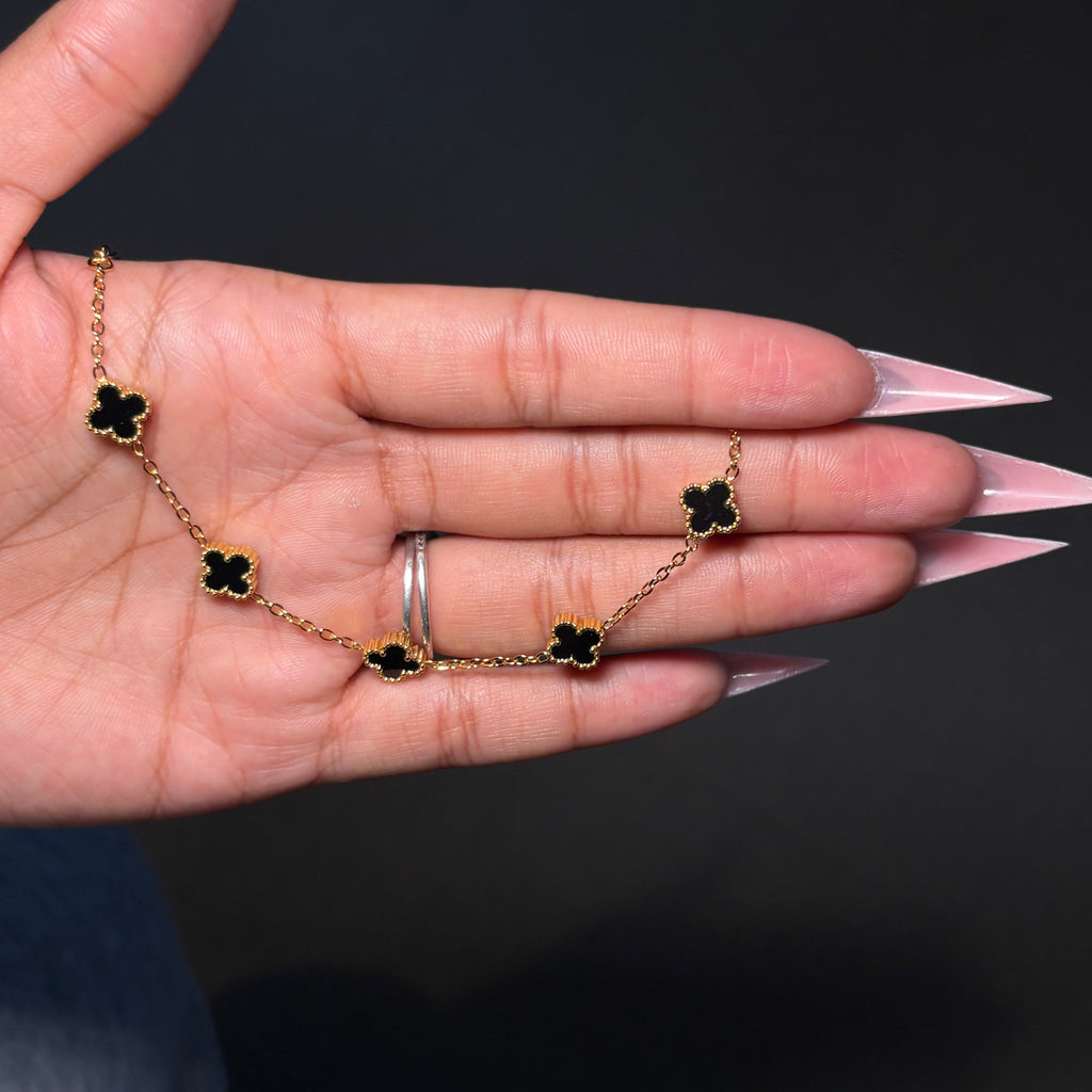 Gold & Black  Mini Lucky Gal Klover Bracelet
