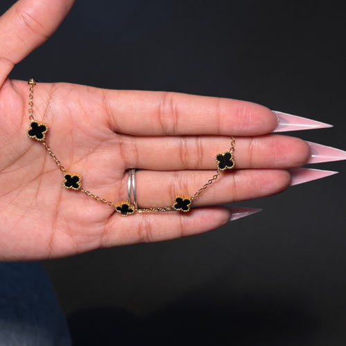 Gold & Black  Mini Lucky Gal Klover Bracelet
