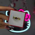 Gold Diamanté Basic Band Ring SZ 10