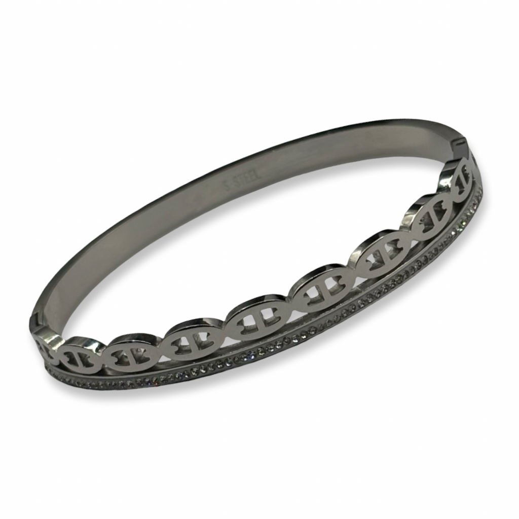 Silver Link Up Bangle