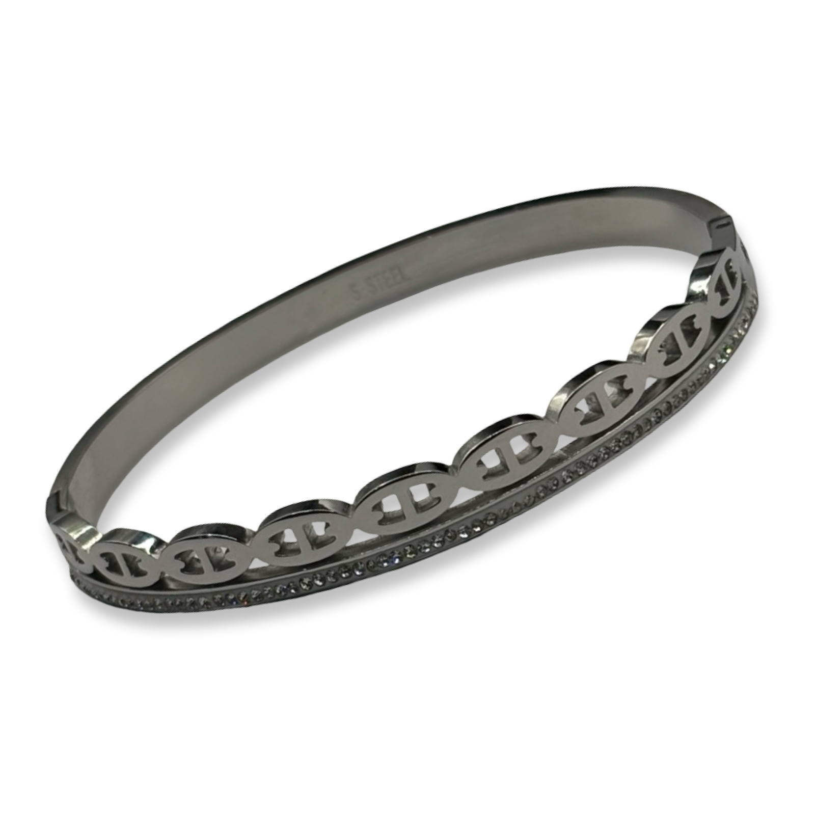 Silver Link Up Bangle