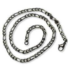Load image into Gallery viewer, Silver Mini Figaro Link Necklace 16inches
