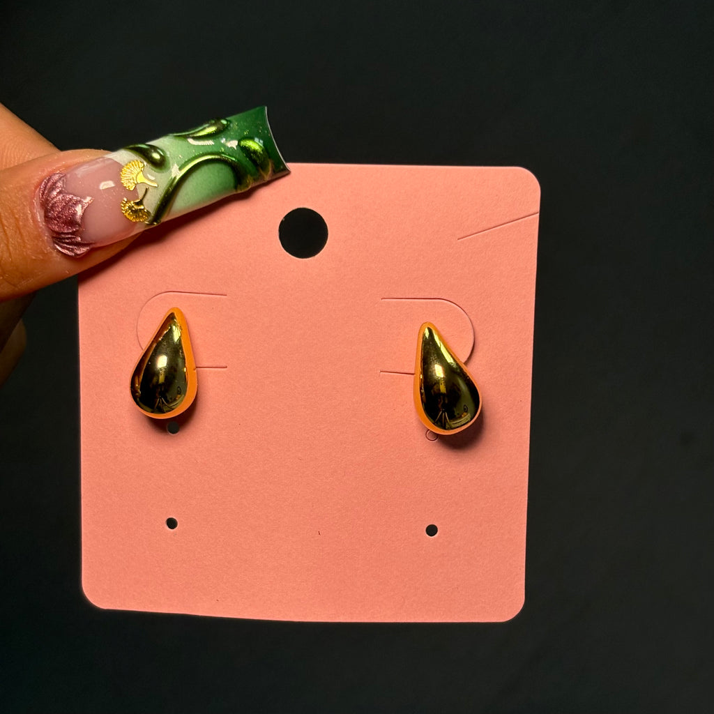 Gold Blur Stud Earrings
