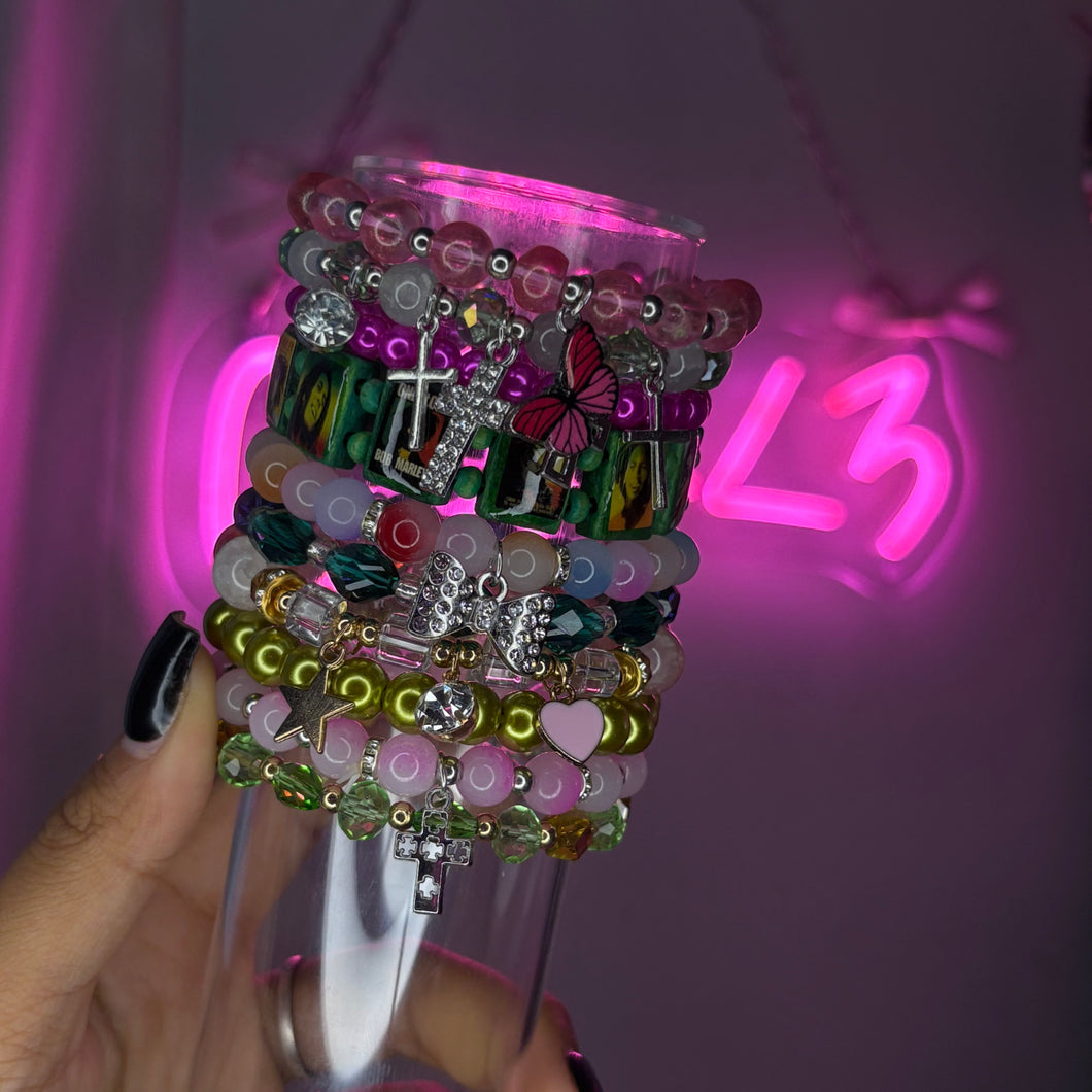Cosmo & Wanda 🪄🎀💚 10PC Meg Stack (Beaded Bracelet Set)