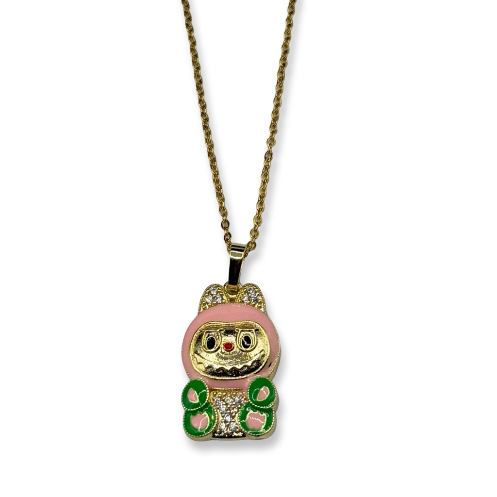 Gold & Pink Bubu Necklace