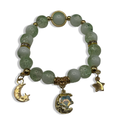 Green & Gold Luna Beaded Bracelet