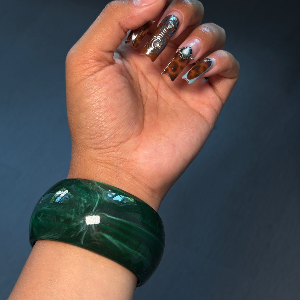 Dark Green Chunky Bangle