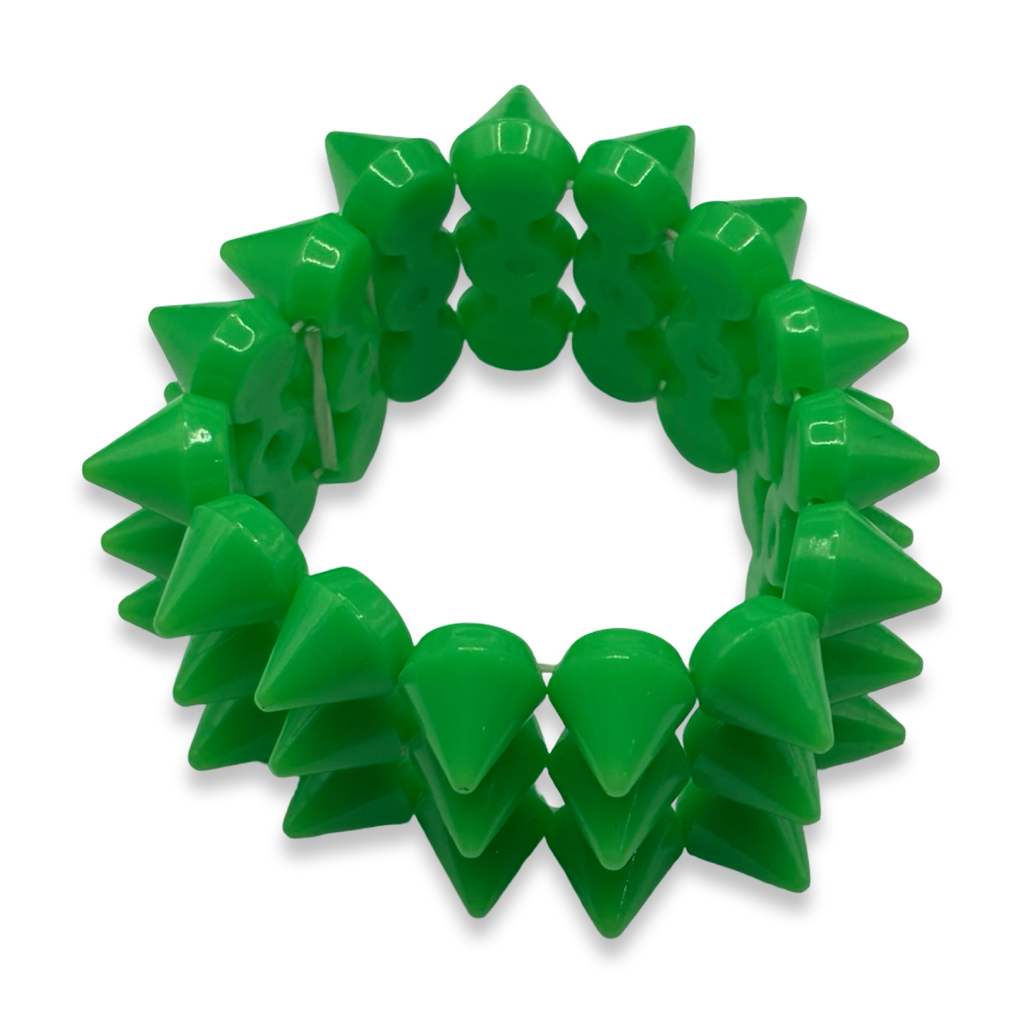 Green Y2K Spike Beaded Bracelet