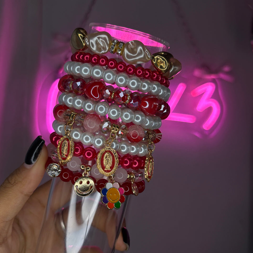 Ms Kitty 🤍❤️ 10PC Meg Stack (Beaded Bracelet Set)