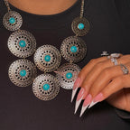Gold Oceana Turquoise Statement Necklace