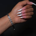 Silver Diamond Flutter Tennis Bracelet