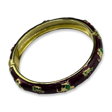 Load image into Gallery viewer, Purple &amp; Gold Etheral Beauté Patterned Bangle
