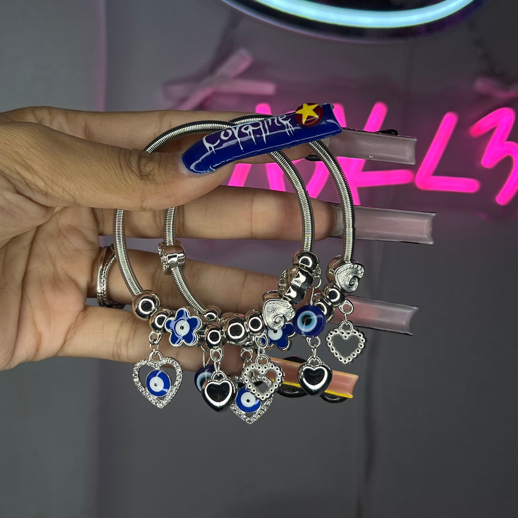 Silver & Blue EE Spring Charm Bracelet