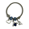 Blue & Silver Princessa Spring Charm Bracelet