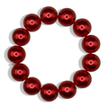 Red JUMBO Pearl Basic Beaded Bracelet