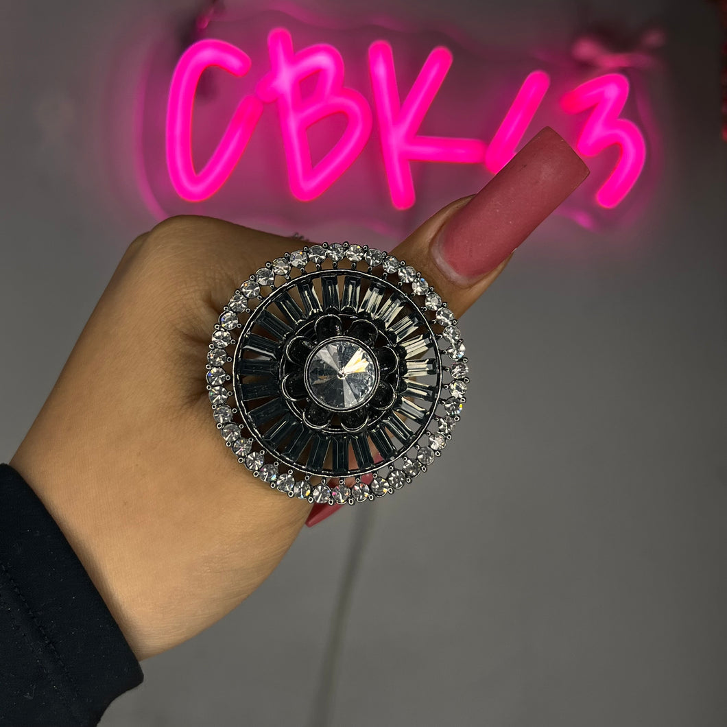 Gold XL Primavera Statement Ring (Adjustable)