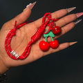 Red 777 Cherry Charm Dangle Keychain + Bagcharm