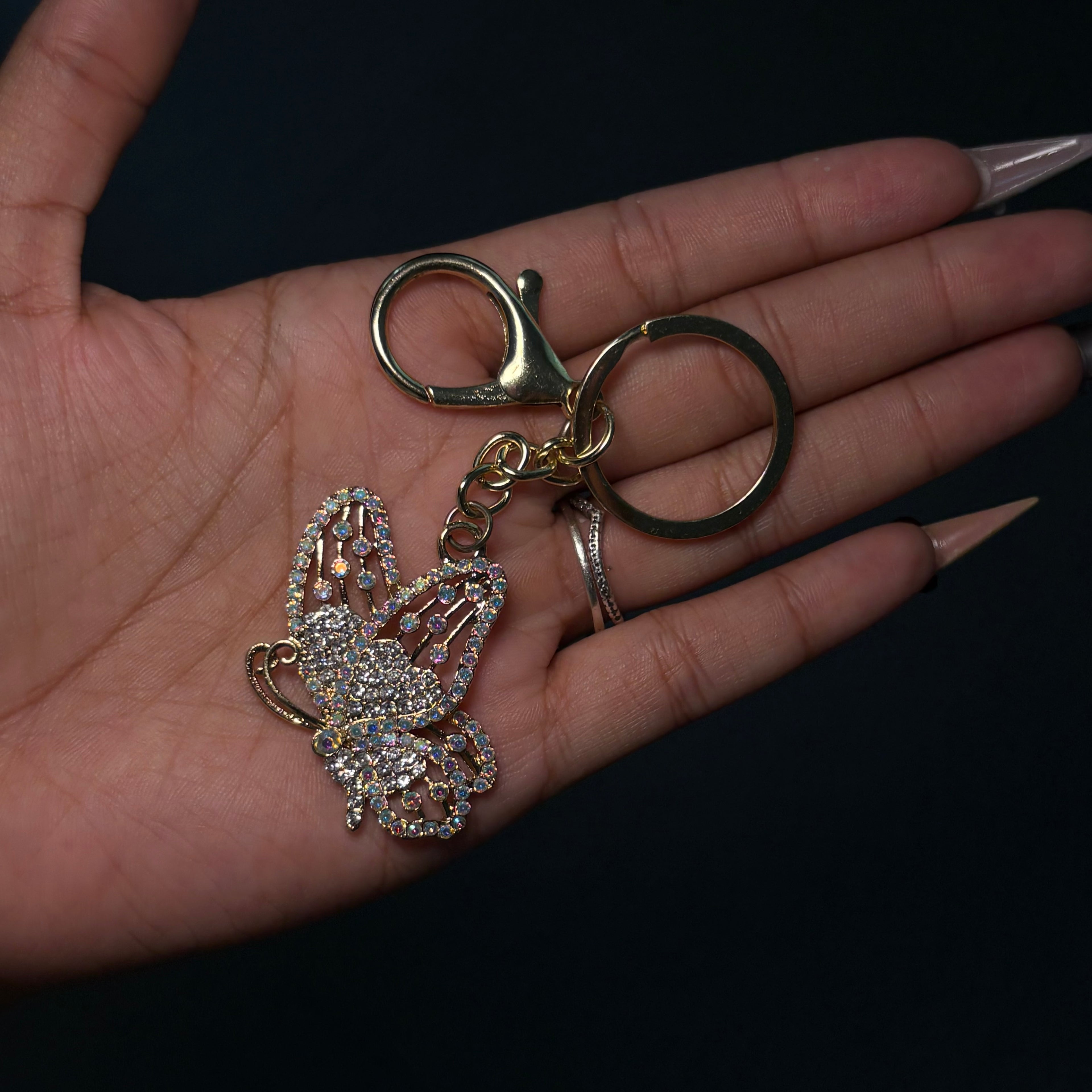 Gold Mariposita Diamond Purse Charm