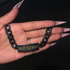 Trust No Man Glitter Tennis Bracelet