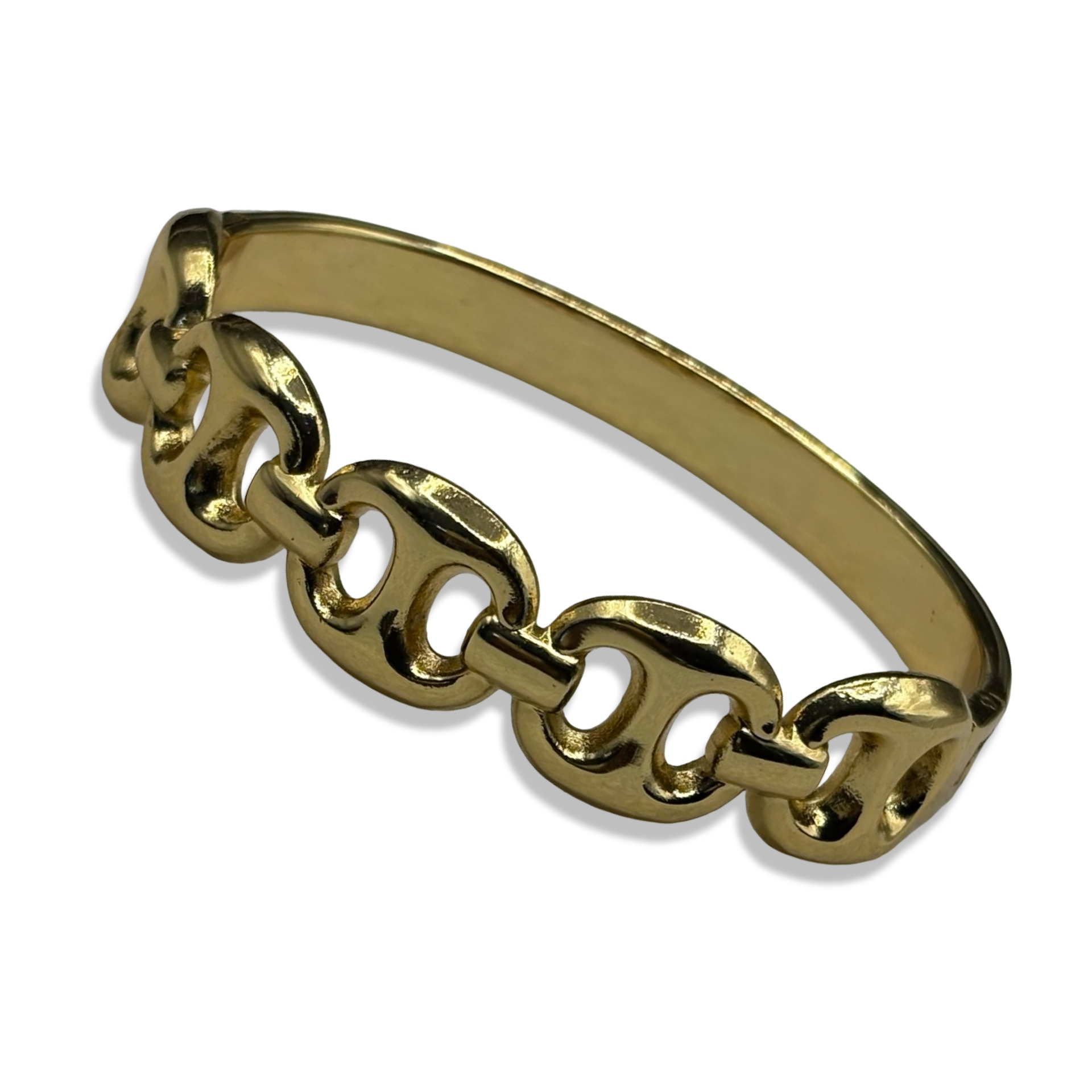 Gold Link Up Basic Bangle