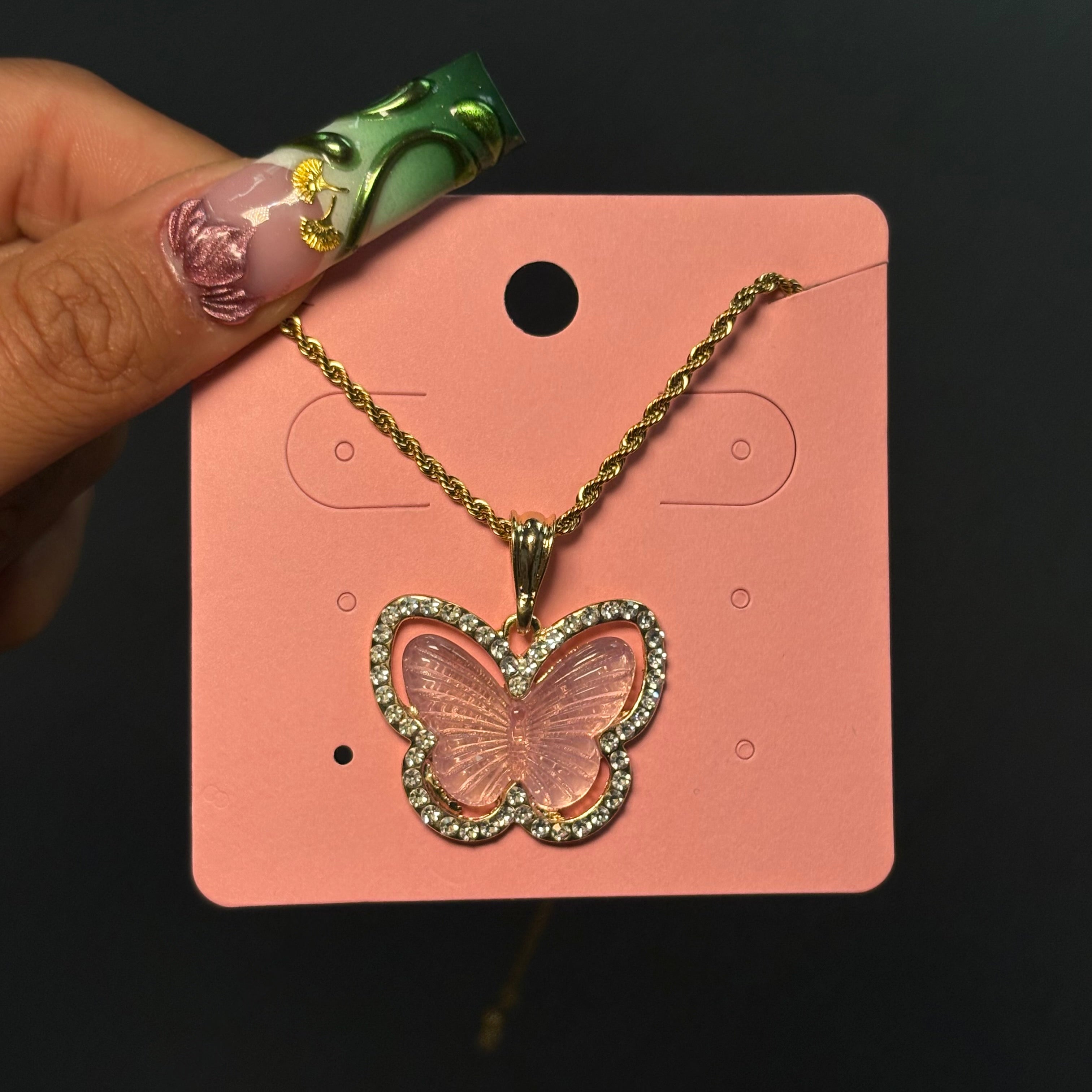Gold & Purple Diamond Mariposita Rope Necklace