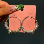 Silver & White Charm Girlie Earrings