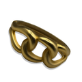 Gold Chunky Chain Bangle