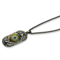 Silver & Yellow EE Necklace 20in