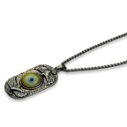 Silver & Yellow EE Necklace 20in