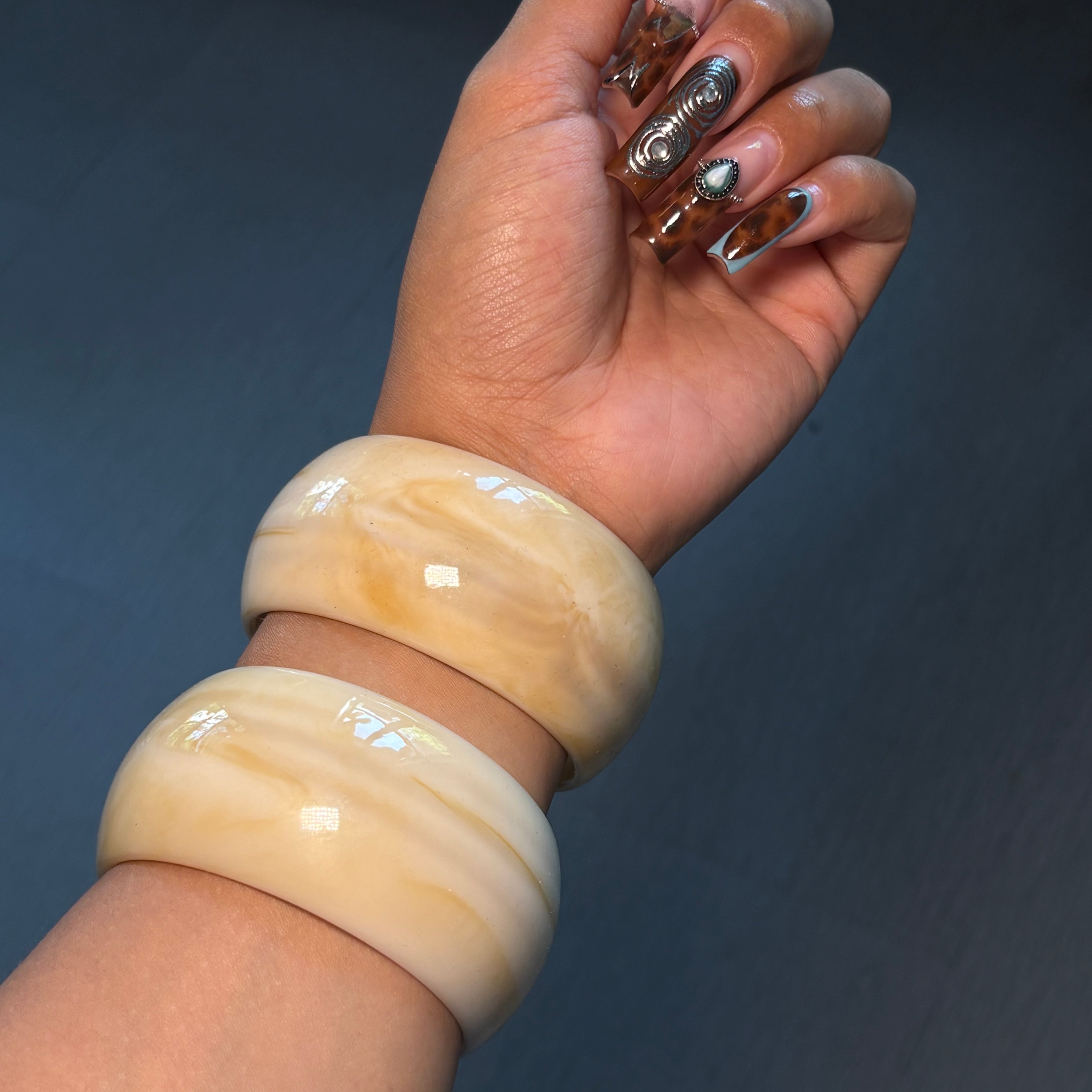 White Chunky Bangle