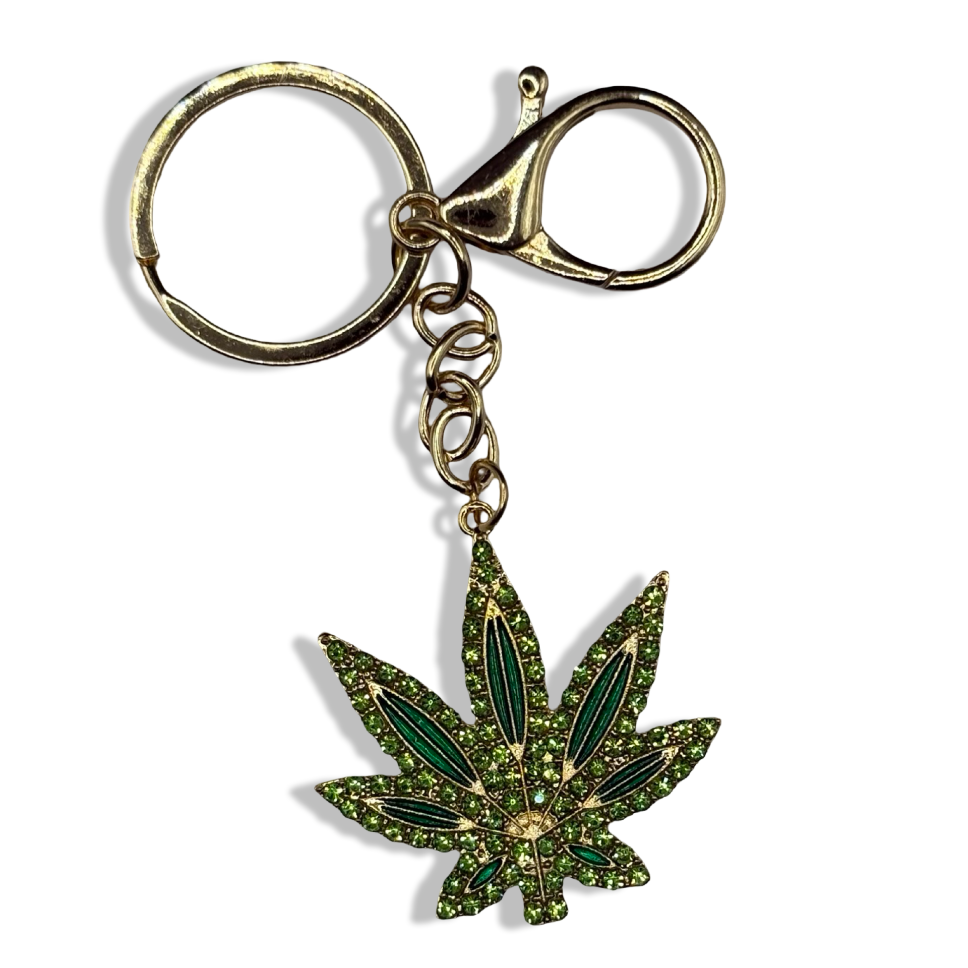 Gold 2.0 Green Blinged 420 Baddie Purse Charm