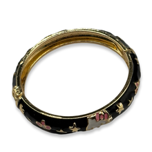 Load image into Gallery viewer, Little Girls Black &amp; Gold It Girly Bangle
