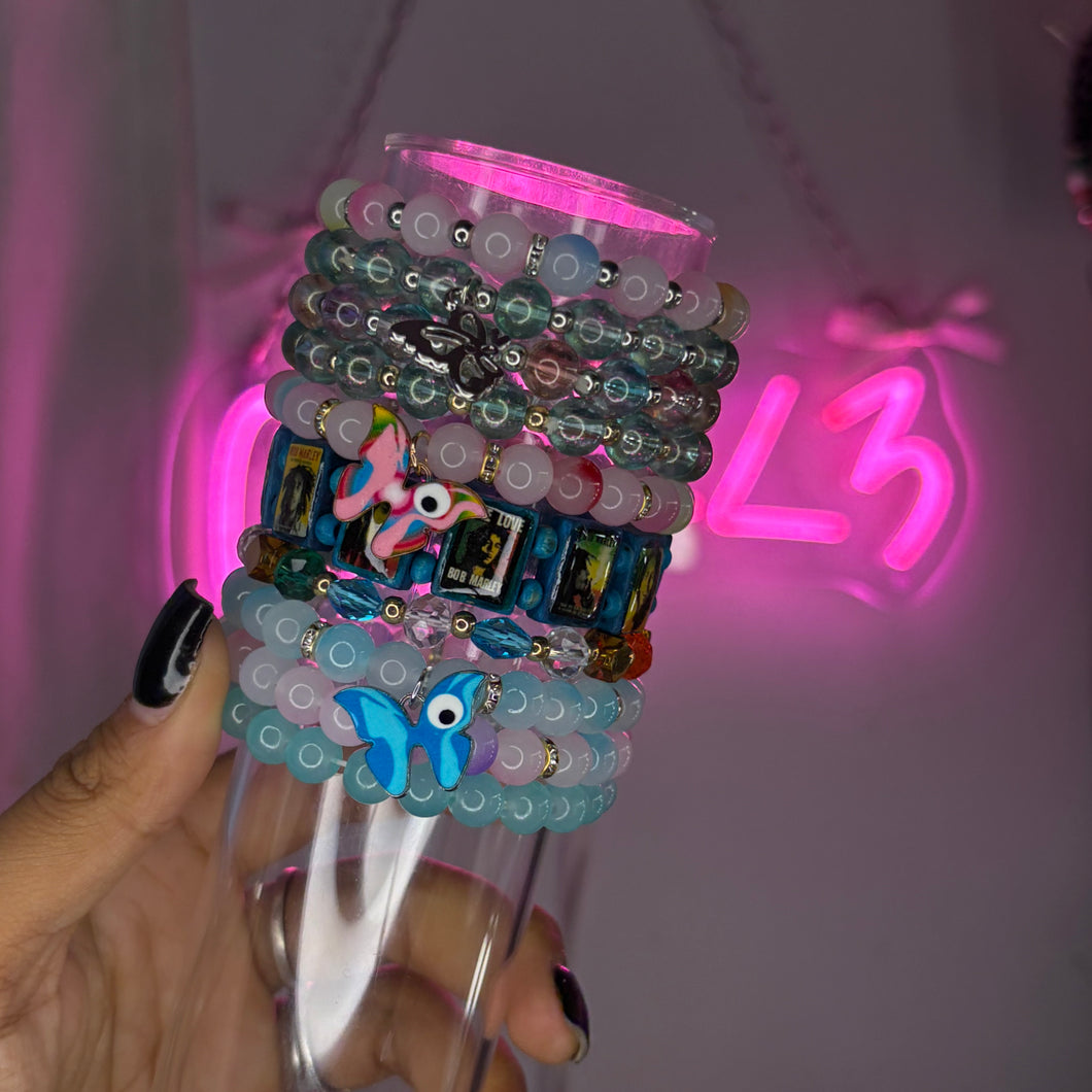 Rainbow Dash 🩵🌈10PC Meg Stack (Beaded Bracelet Set)