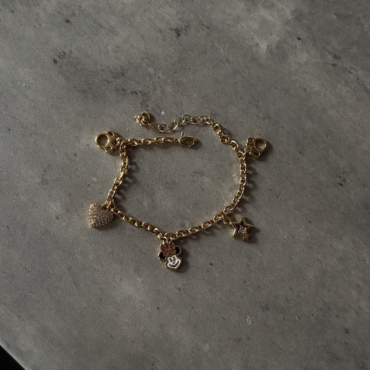 Gold MouseyGirl Charm Bracelet