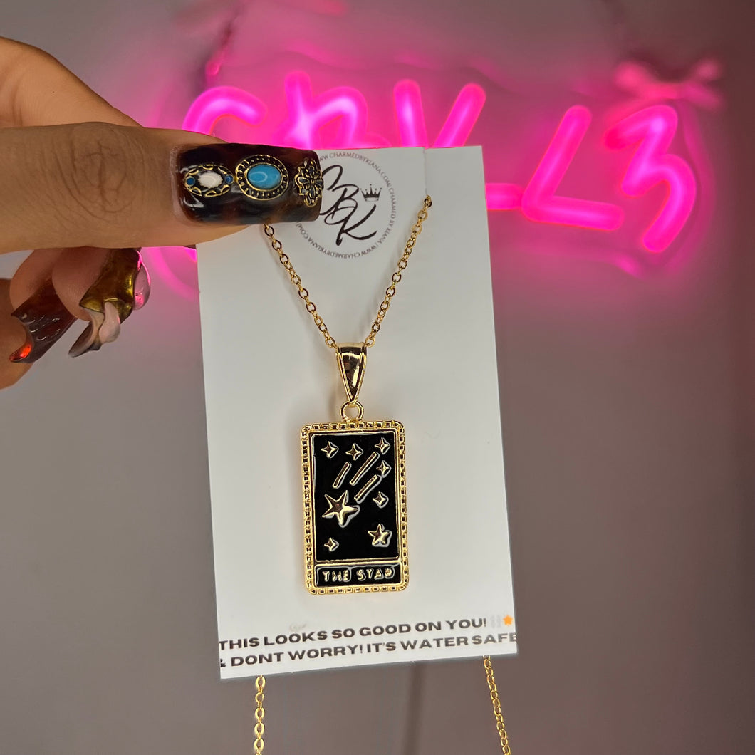 Gold The Star Card Necklace