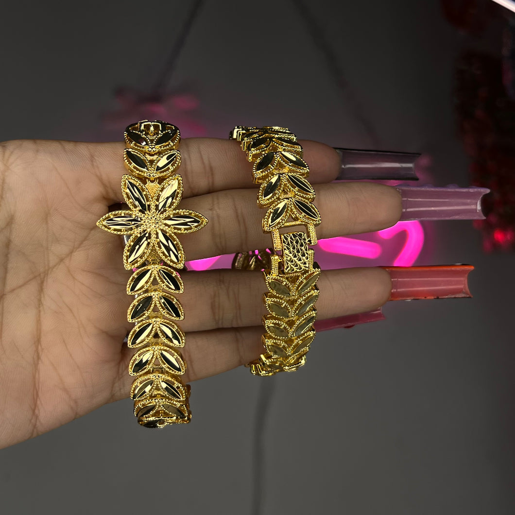 Gold XL Flora Tennis Bracelet