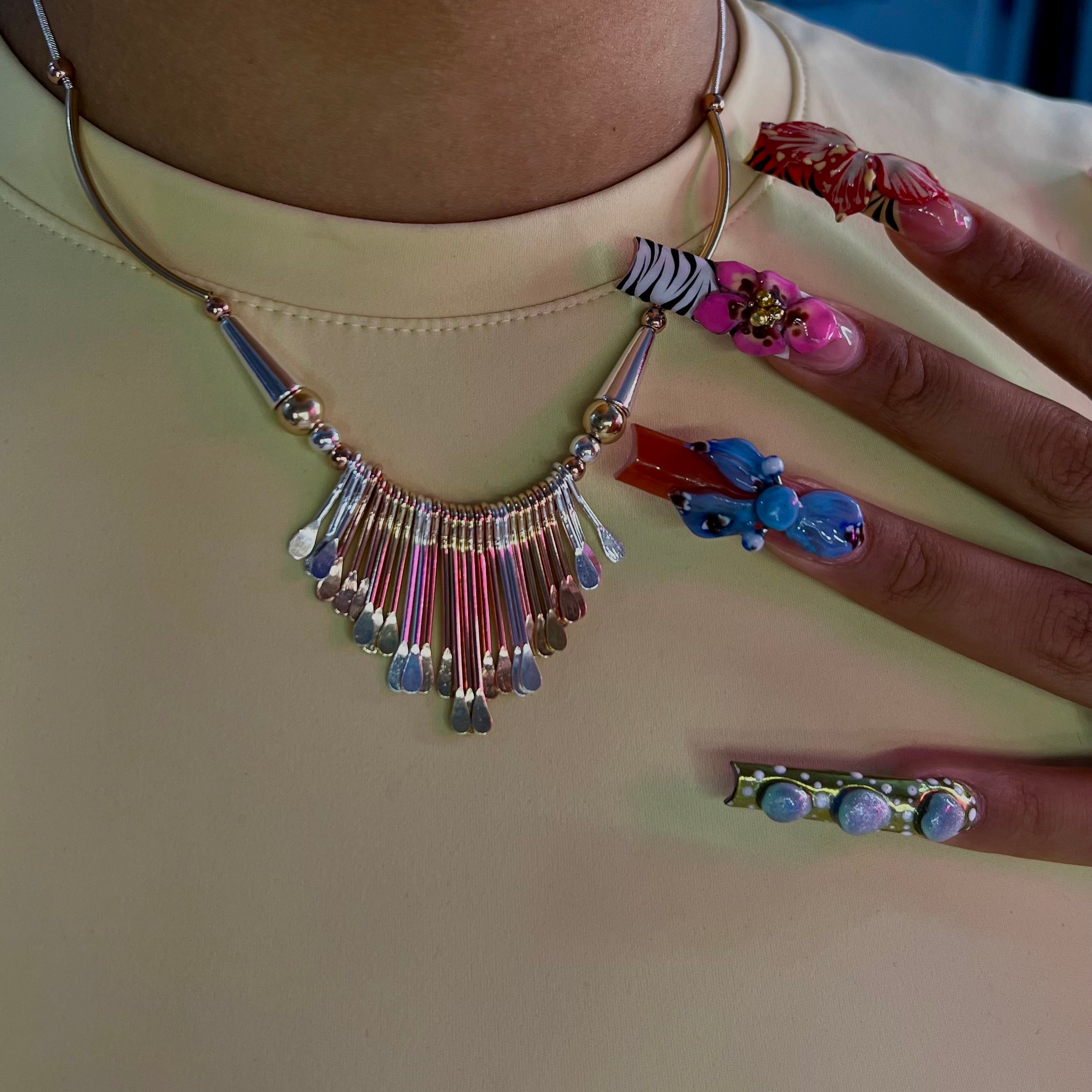 Silver & Gold & Mixed Meta Dainty Necklace