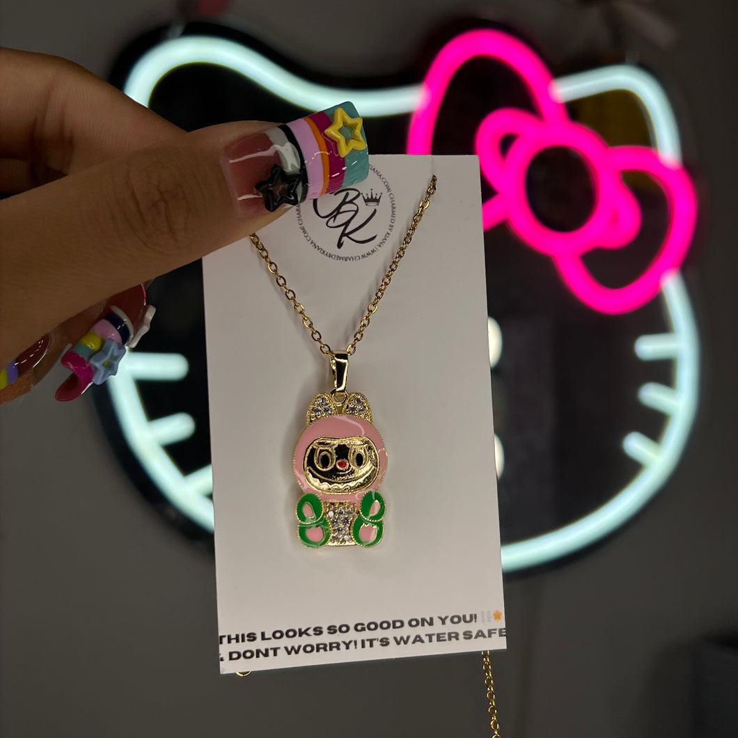 Gold & Pink Bubu Necklace