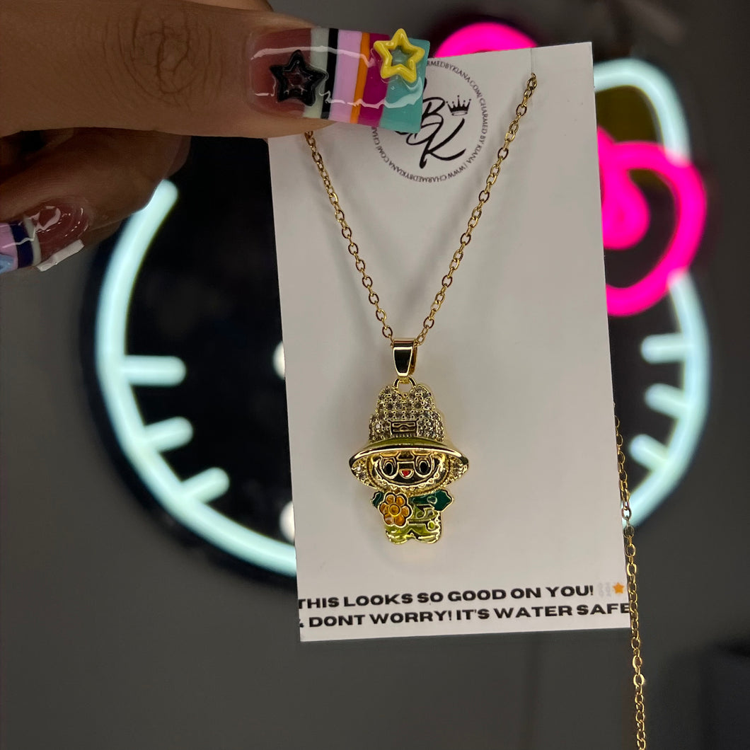 Gold & Yellow Flower Bubu Necklace